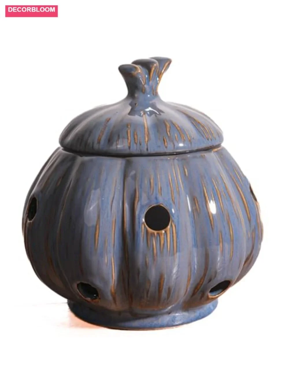 Ceramic Garlic Keeper Storage Jar with Lid, Large Kitchen Countertop Canister